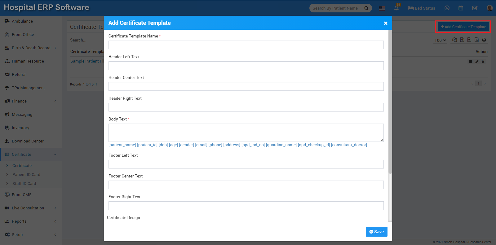add certificate image