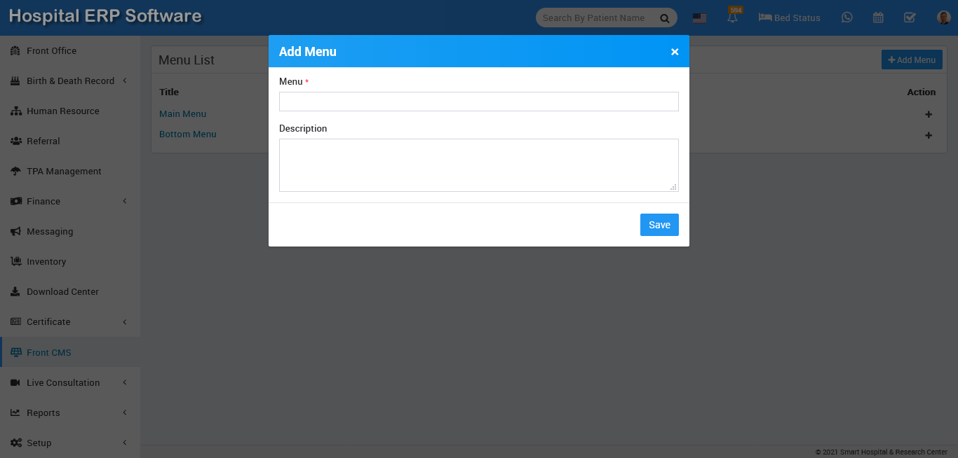 add menu
