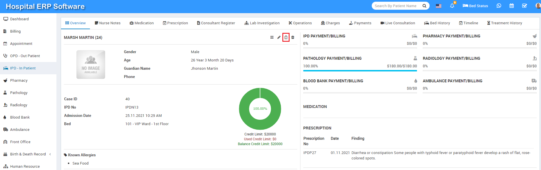 ipd discharge patient icon