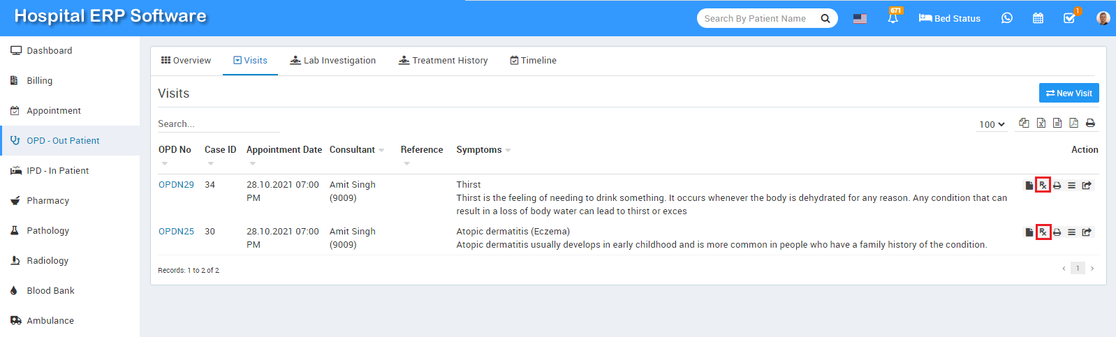 add prescription button