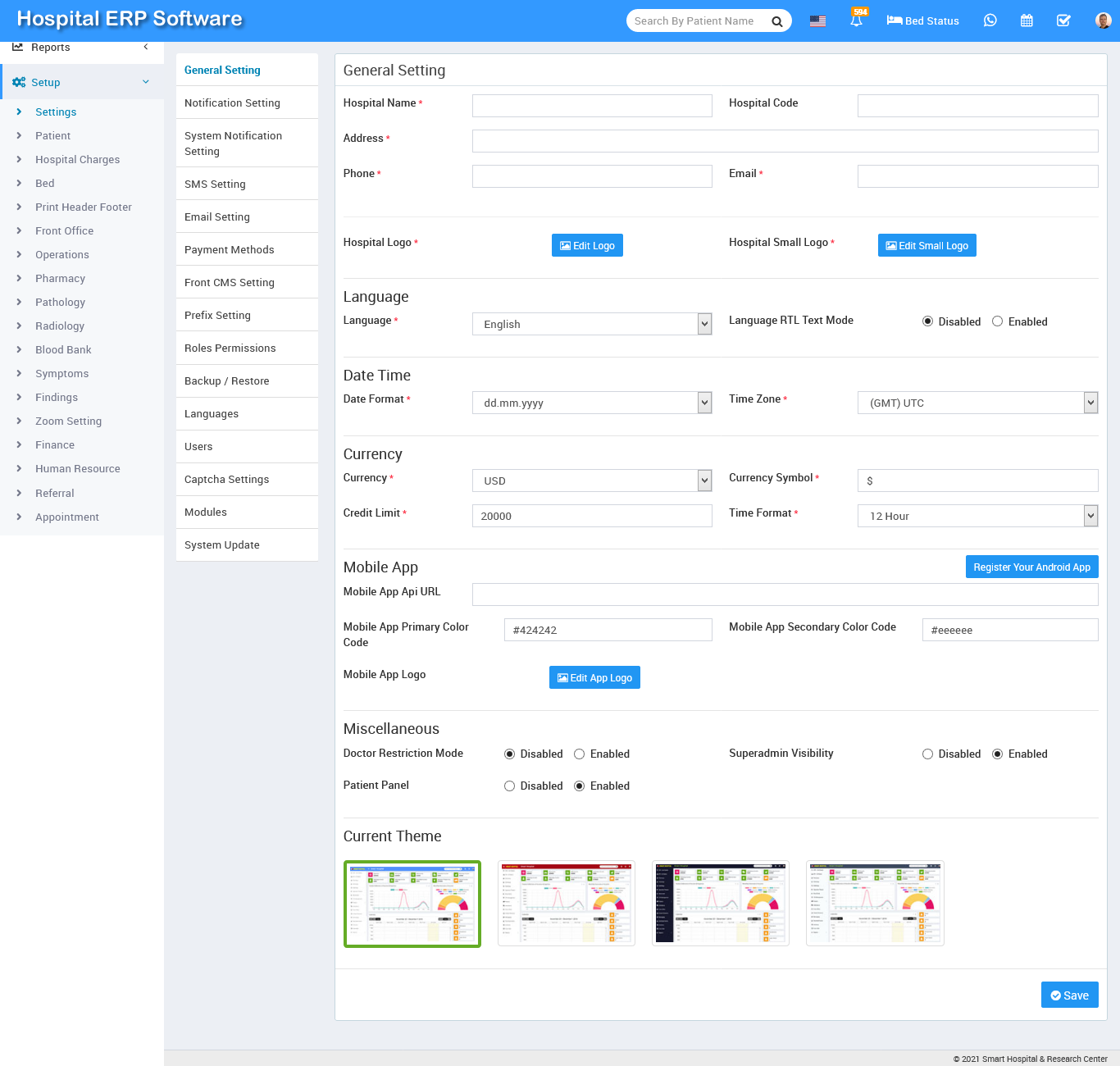 about general setting